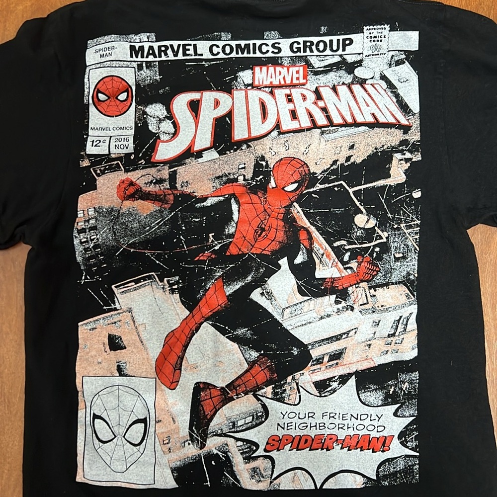Spiderman Graphic T-Shirt Marvel Comic - Picture 3 of 6